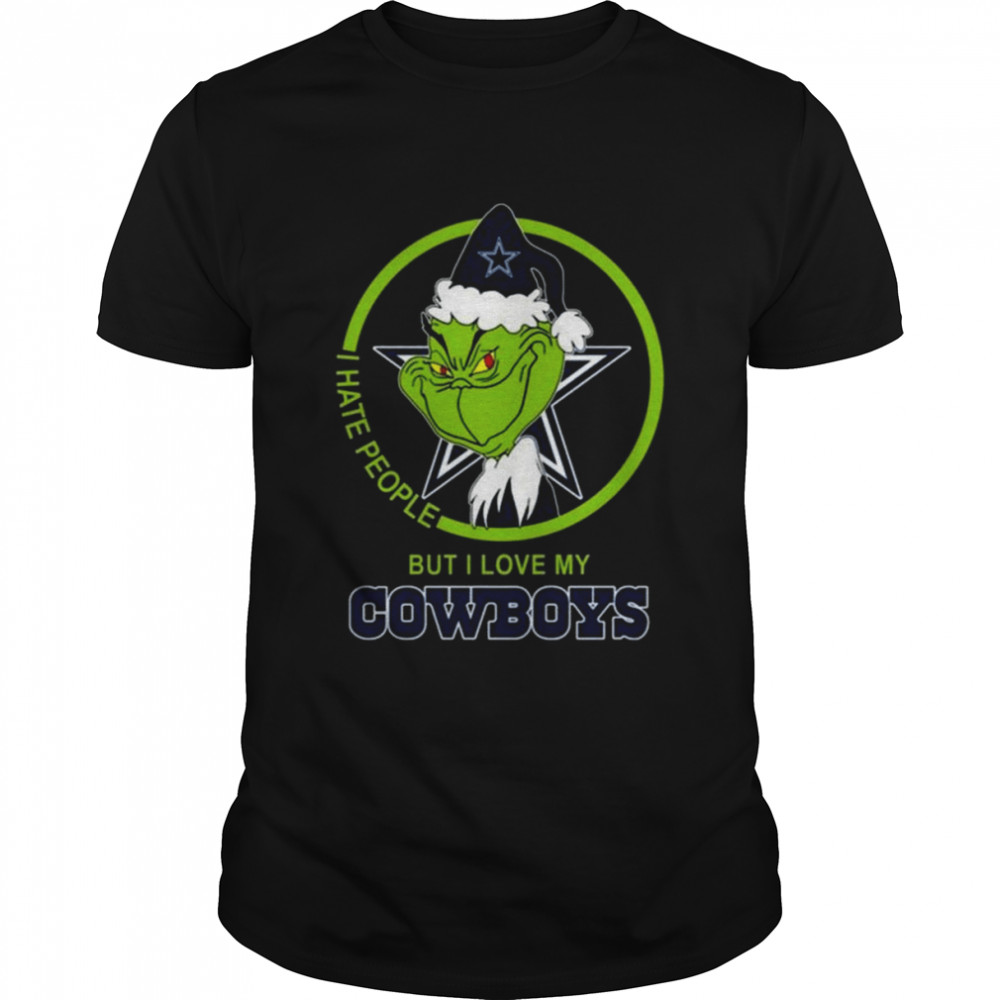 Grinch I Hate People But I Love Dallas Cowboys Christmas 2022 shirt