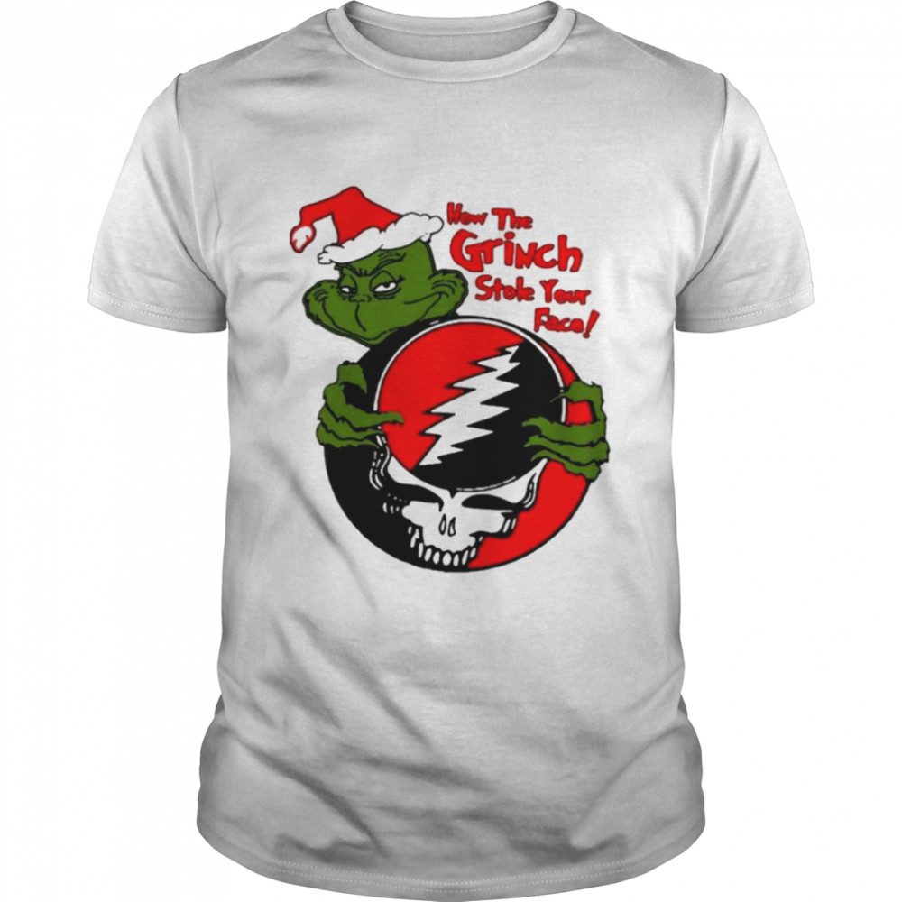 How The Grinch Stole Your Face Dead Logo Christmas 2022 shirt