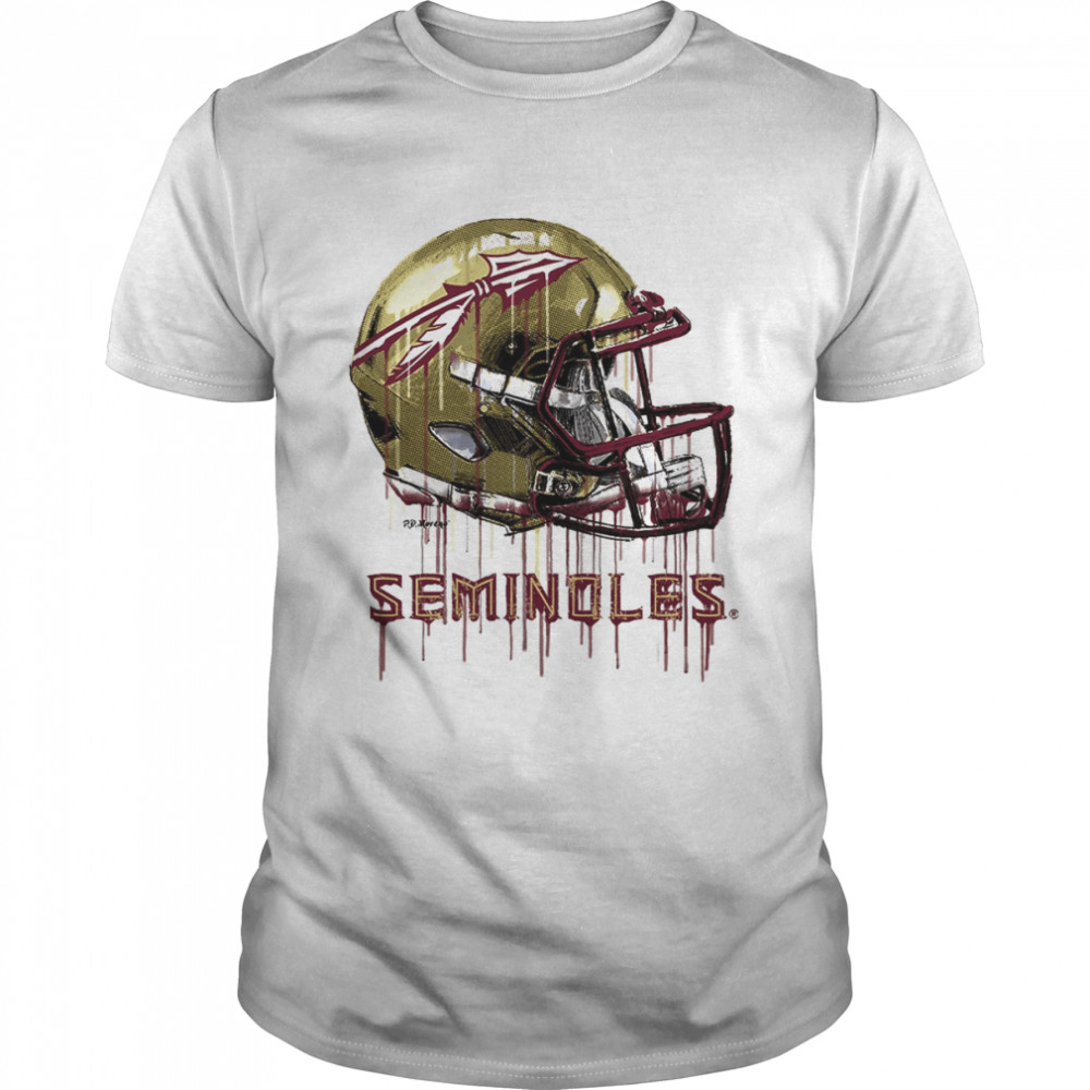 Original Dripping Football Helmet White T-Shirt