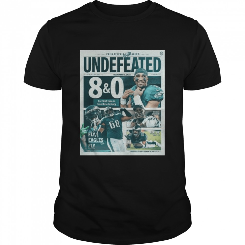 Philadelphia Eagles Jalen Hurts undefeated 8&0 shirt