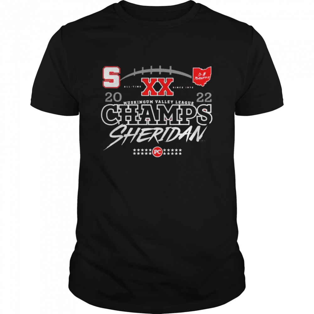 Sheridan General Football 2022 Muskingum Valley League Champions shirt