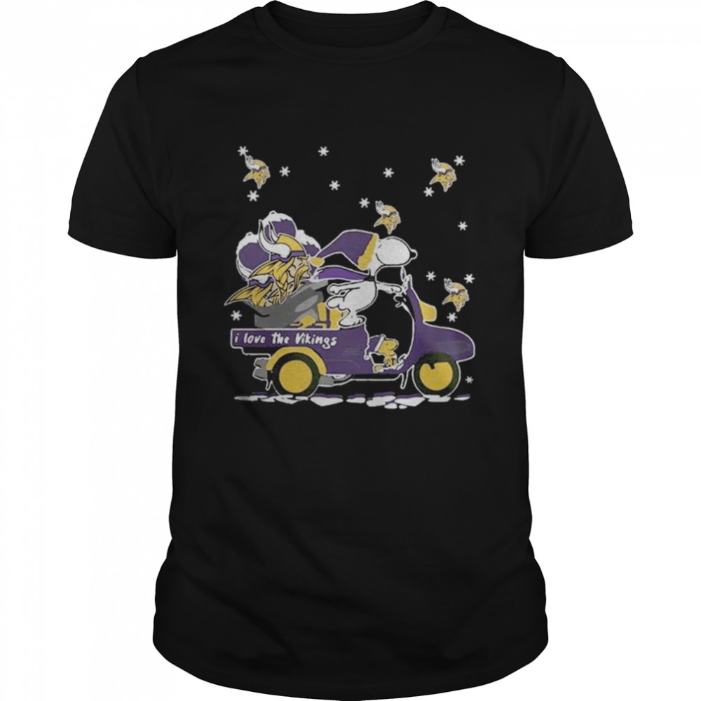 Snoopy I Love The Minnesota Vikings Christmas 2022 shirt