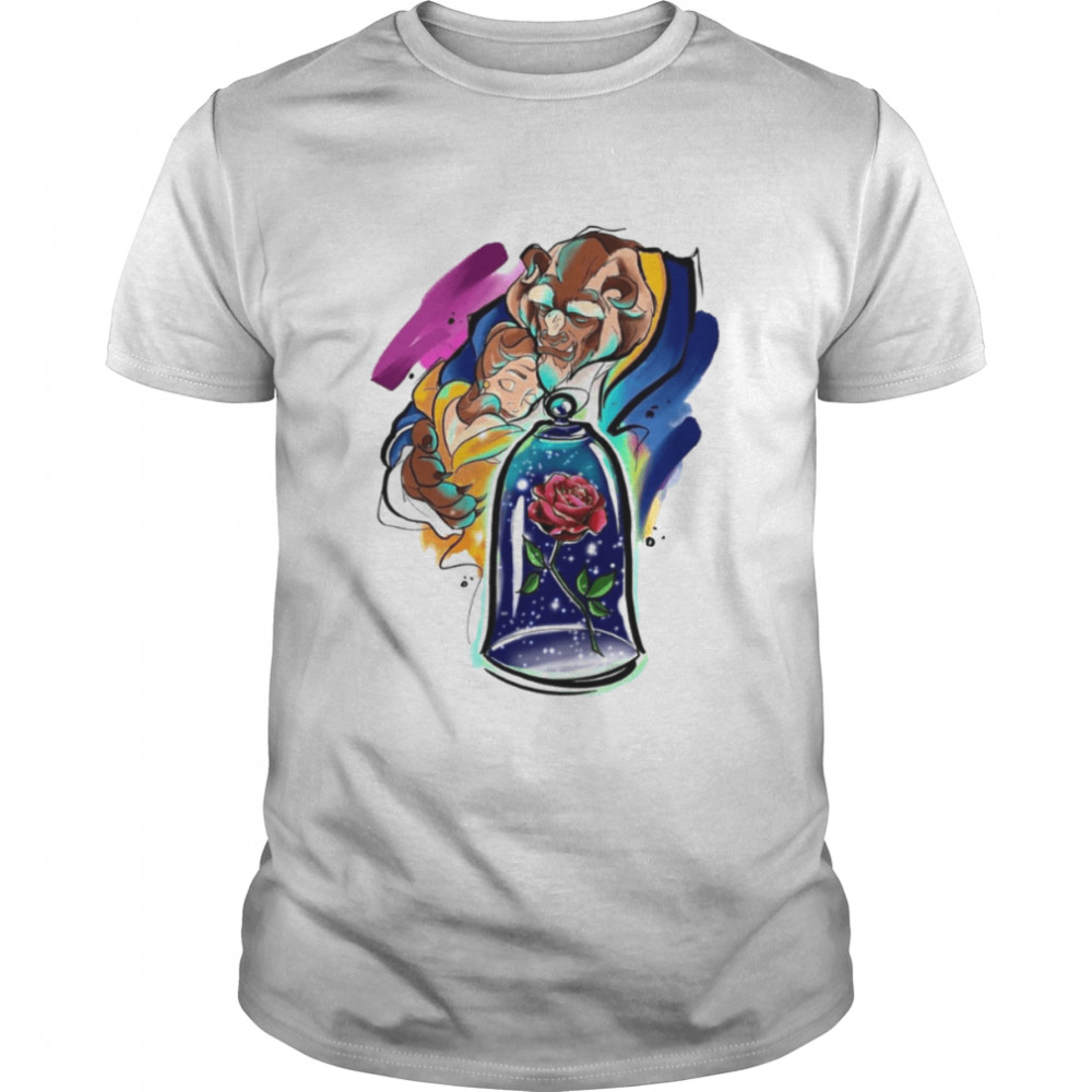 Aesthetic Design Of Beauty And The Beast Cartoon shirt