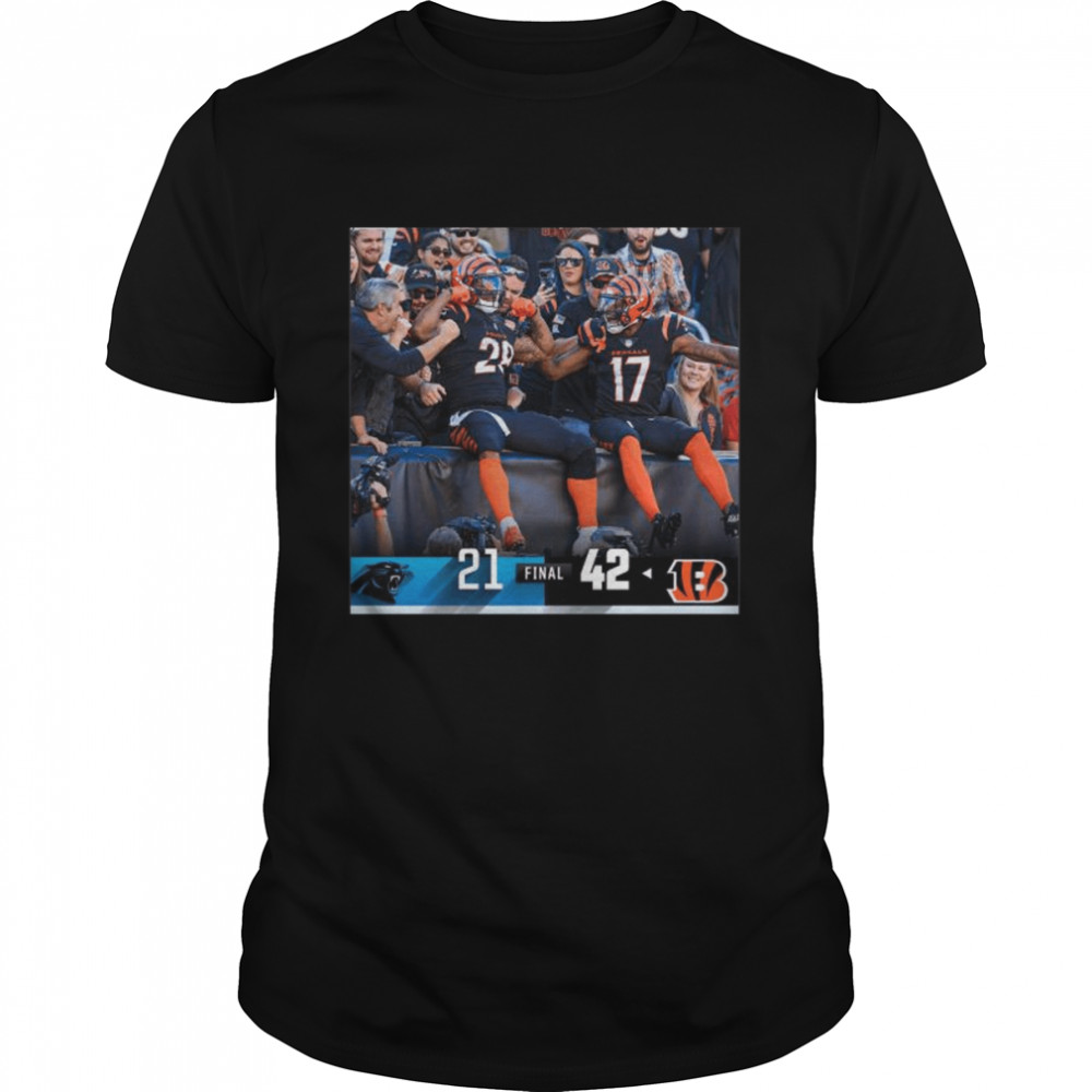 Carolina Panthers 21-42 Cincinnati Bengals 2022 Final shirt