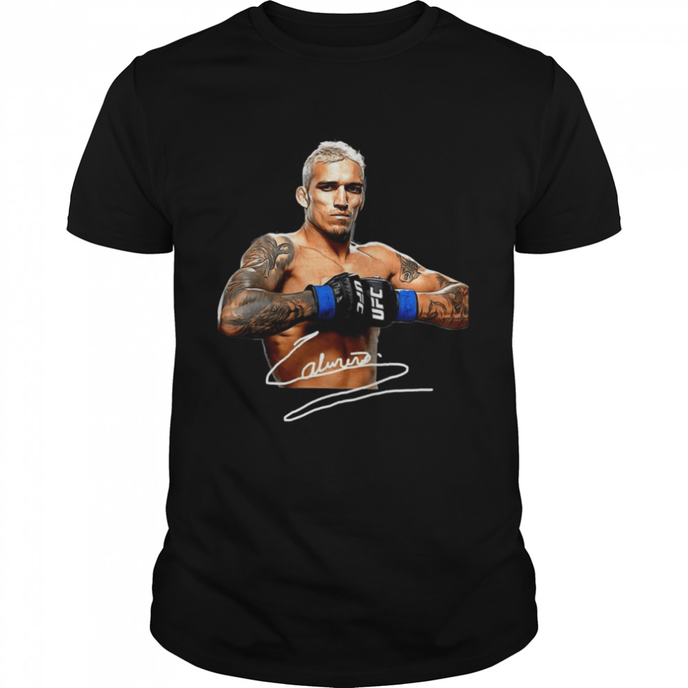 Graphic Portrait Charles Oliveira Signature Ufc Fighter shirt