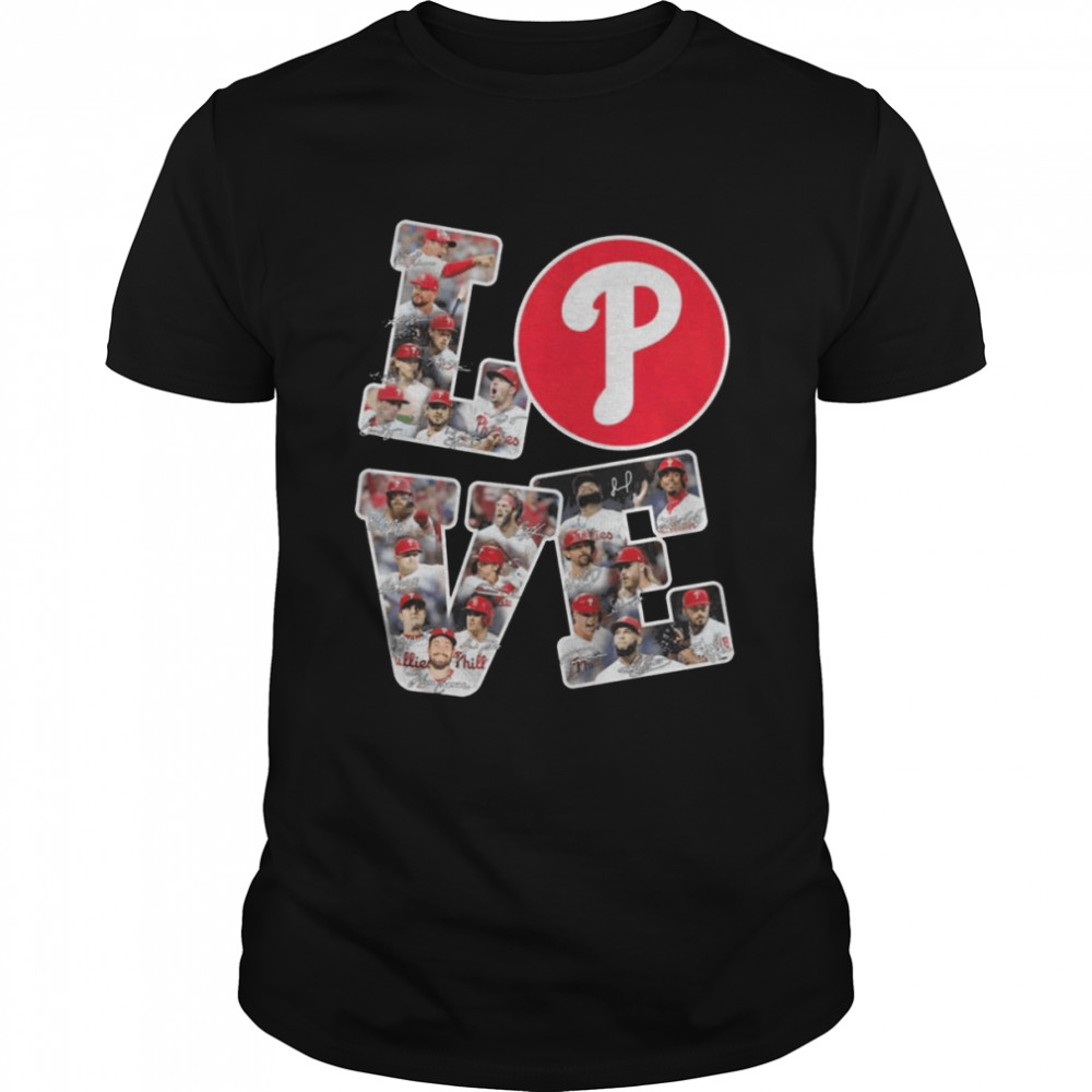 Love Philadelphia Phillies thank you 2022 World Series signatures shirt