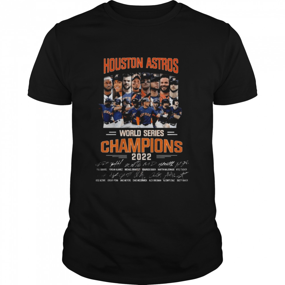 MLB Houston Astros team Winner 2022 World Series Champion signatures shirt