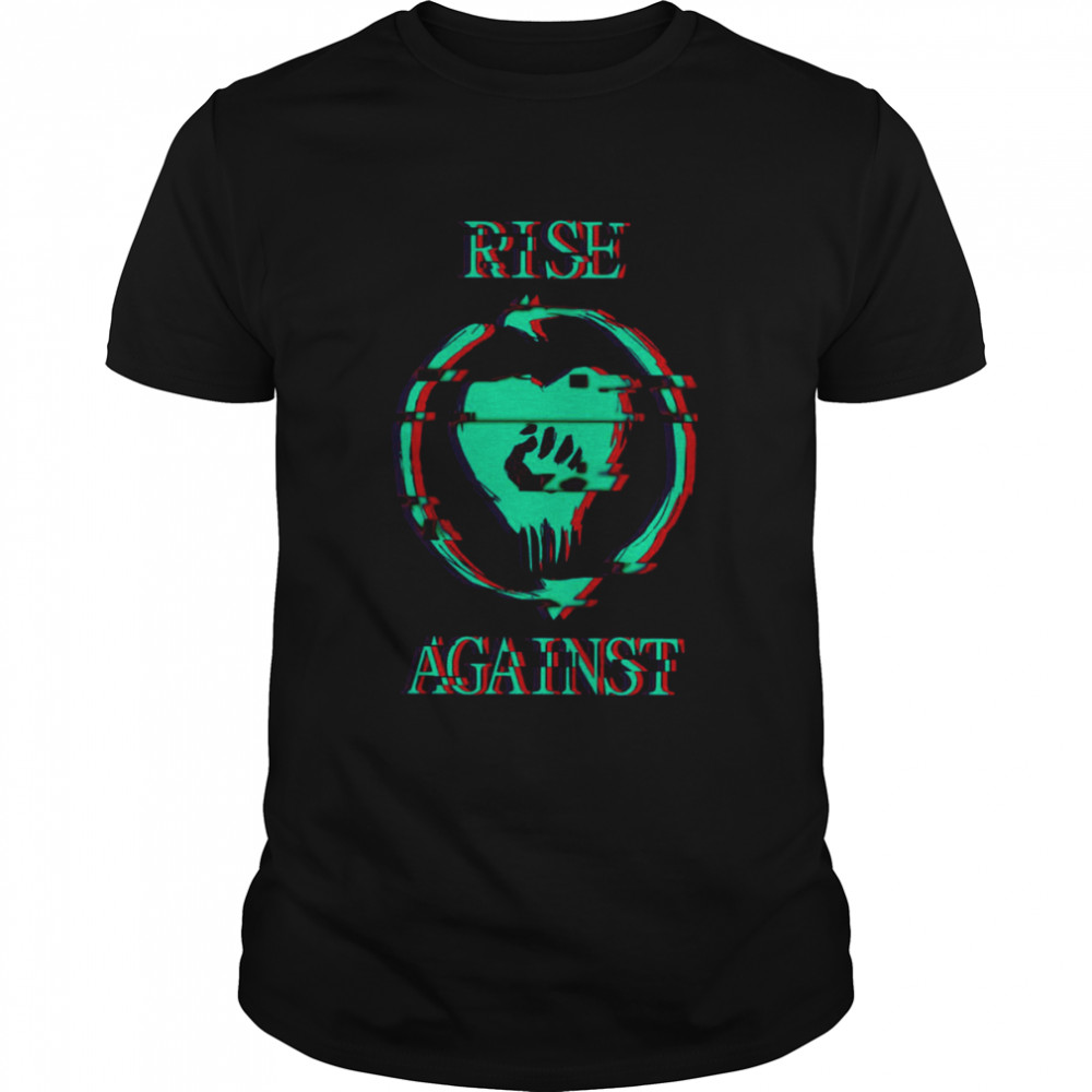 Neon Album Art Rise Against shirt