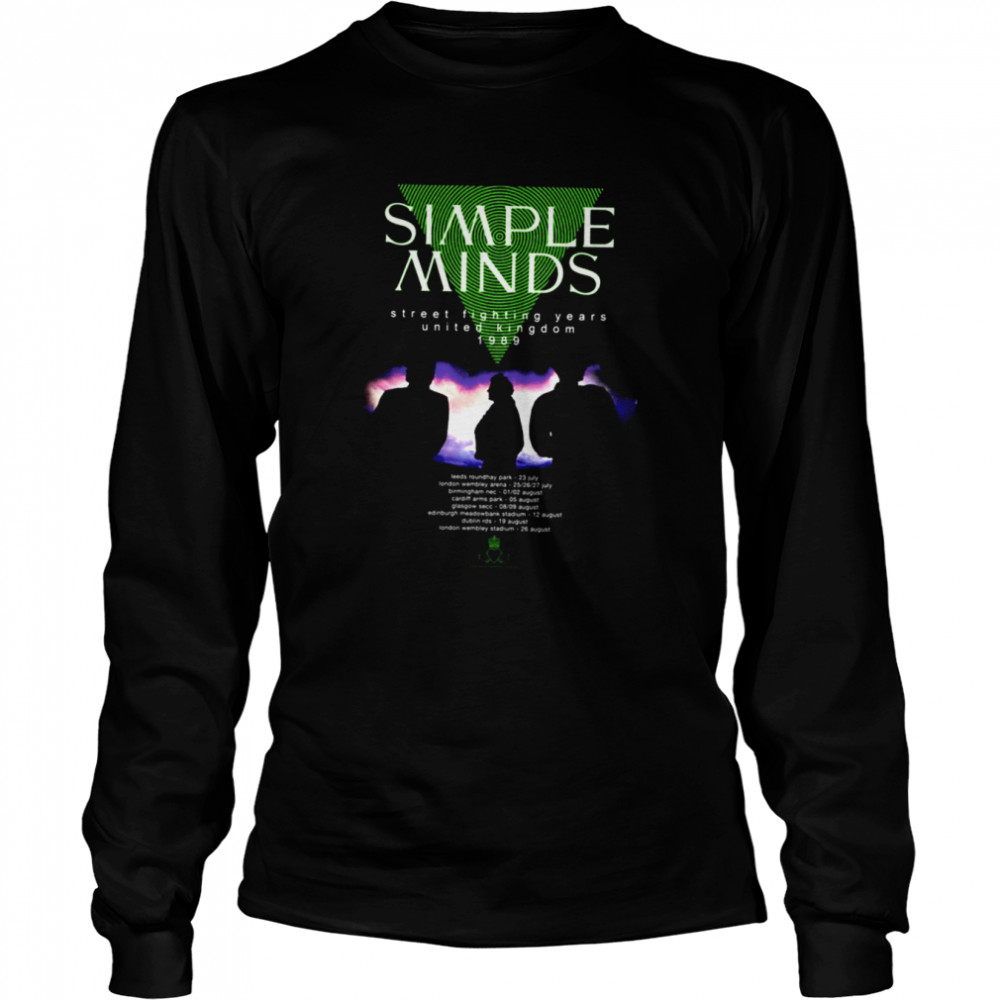 Street Fighting Years Simple Minds Band shirt Long Sleeved T-shirt