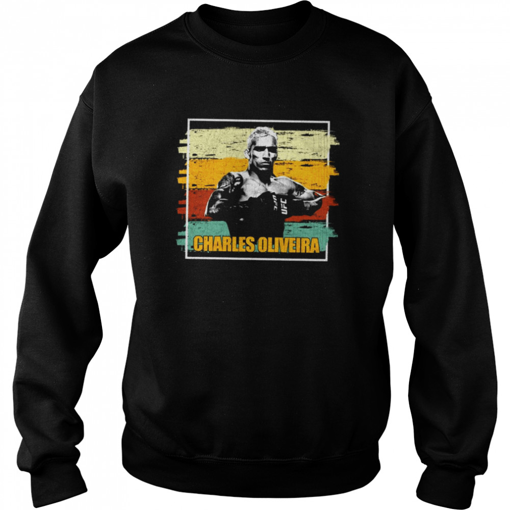 Sunset Portrait Art Ufc Fighter Charles Oliveira shirt Unisex Sweatshirt