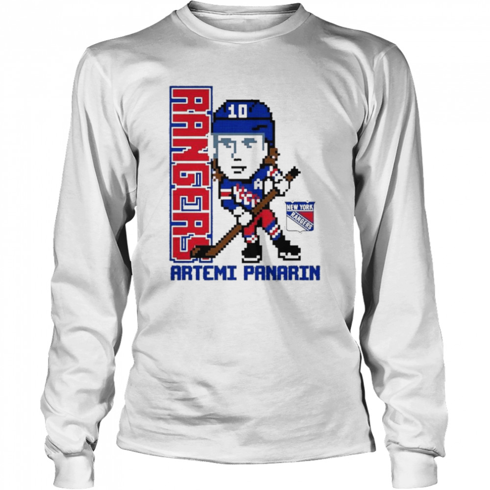 Artemi Panarin New York Rangers Youth Pixel Player 2.0 T- Long Sleeved T-shirt