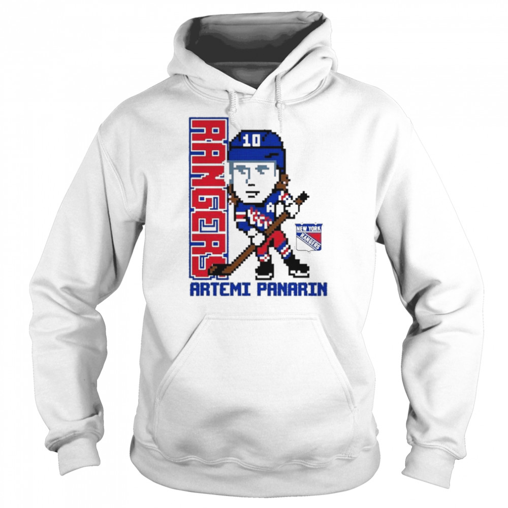 Artemi Panarin New York Rangers Youth Pixel Player 2.0 T- Unisex Hoodie