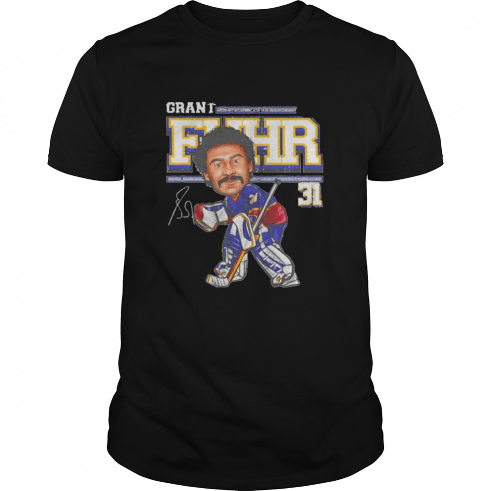 grant Fuhr no 31 St. Louis Blues cartoon shirt