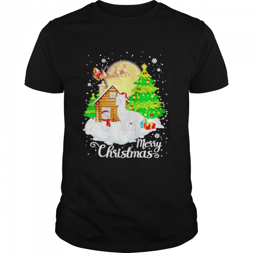 merry Christmas Llama Santa shirt