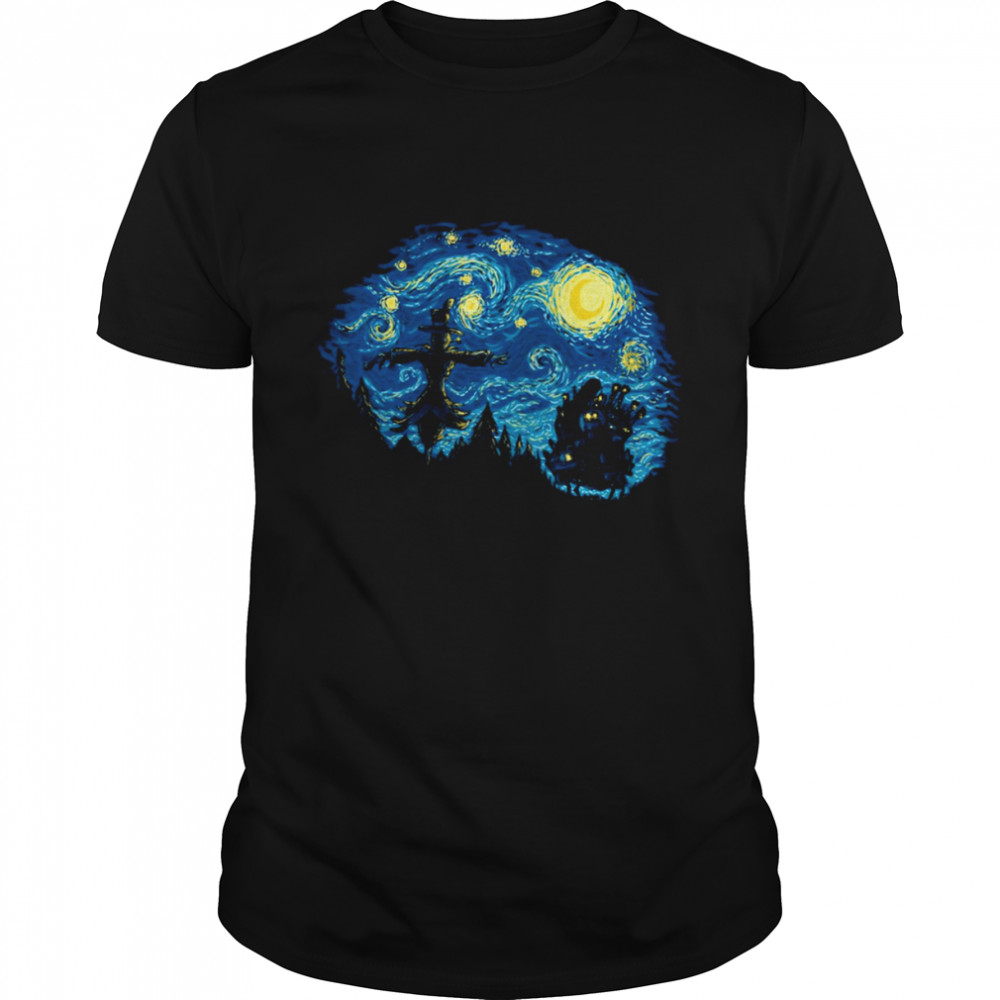 Starry Night Parody Howl’s Moving Castle Ghibli shirt