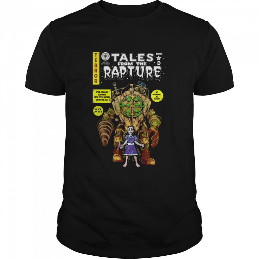 Tales From The Rapture Vintage Comic Parody Bioshock shirt