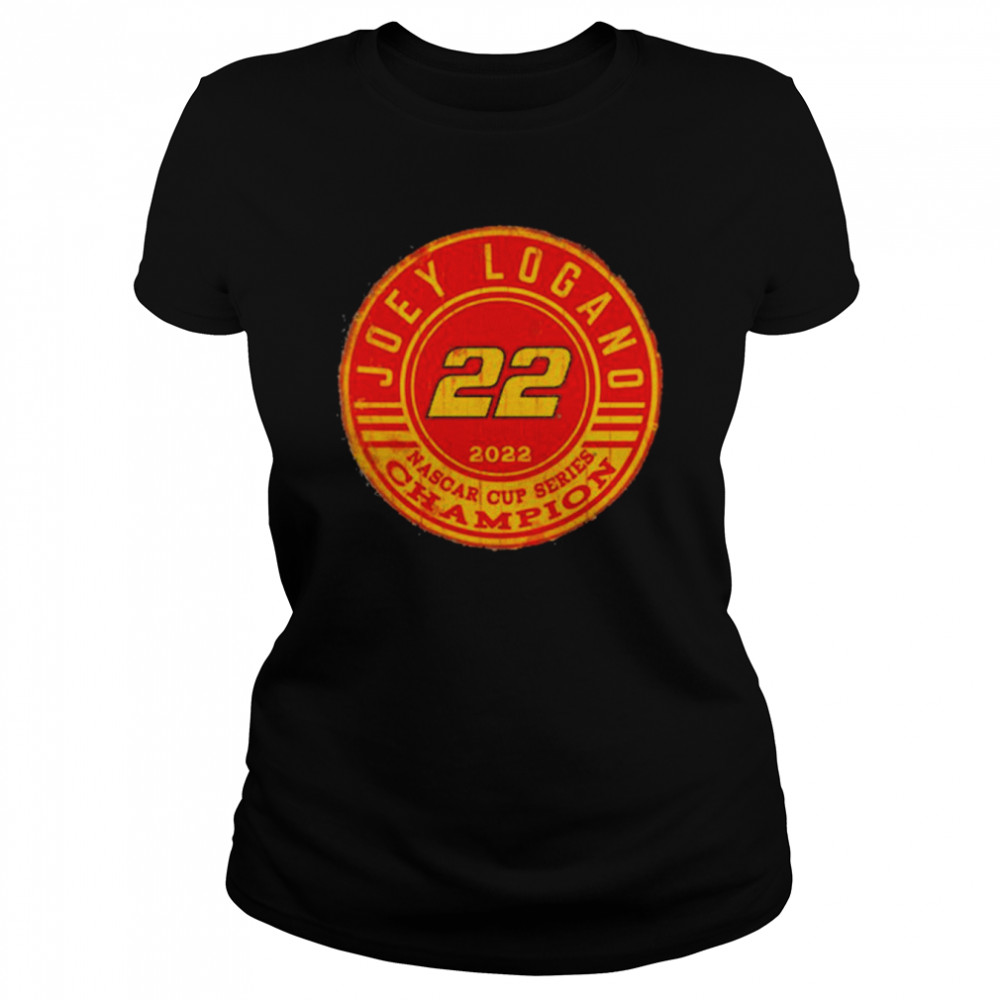 Joey Logano Team Penske 2022 NASCAR Cup Series Champion Name & Number T-  Classic Women's T-shirt