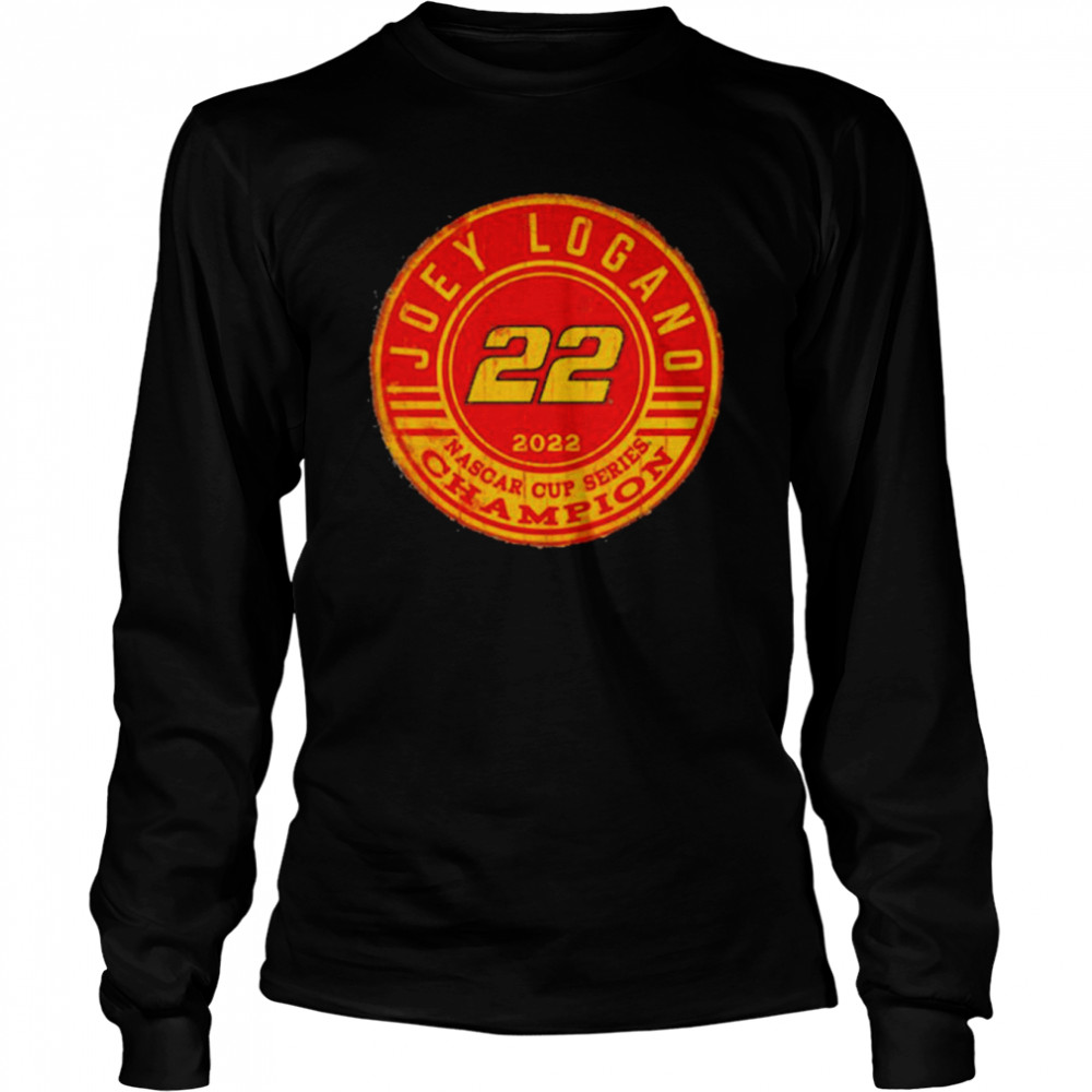 Joey Logano Team Penske 2022 NASCAR Cup Series Champion Name & Number T-  Long Sleeved T-shirt