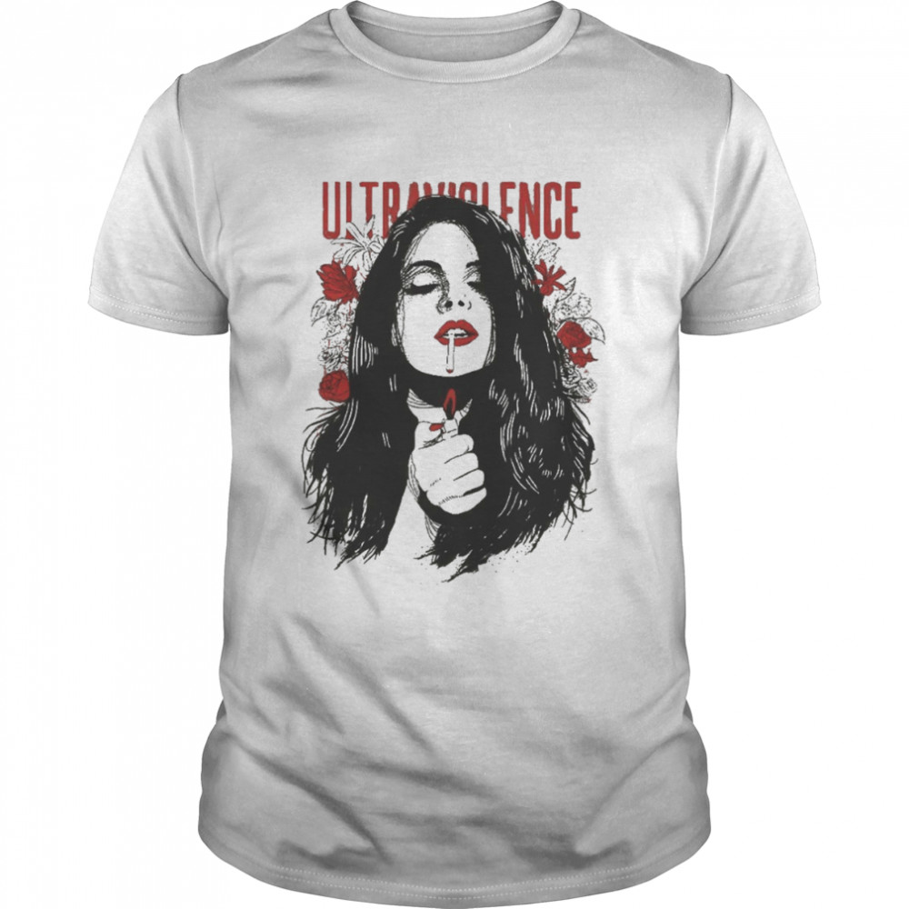 Lana Del Ray Smoking Illustration Ultraviolence shirt