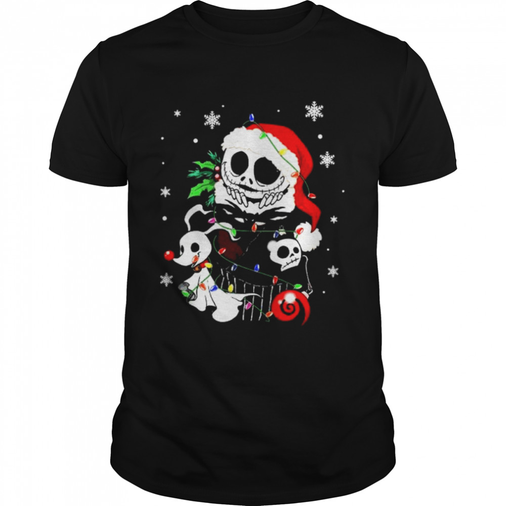 Nightmare Before Christmas Jack Skellington and Zero Dog Light shirt