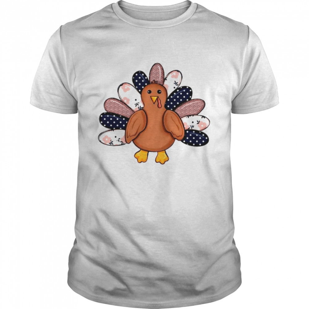 Patchwork Turkey Happy Thanksgiving shirt