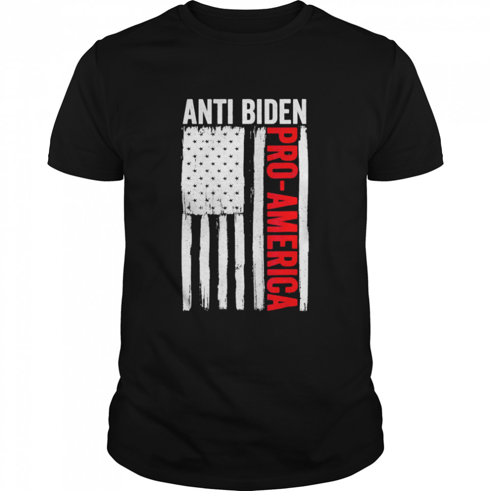 pro Trump 2024 Election Anti Biden Flag USA American shirt