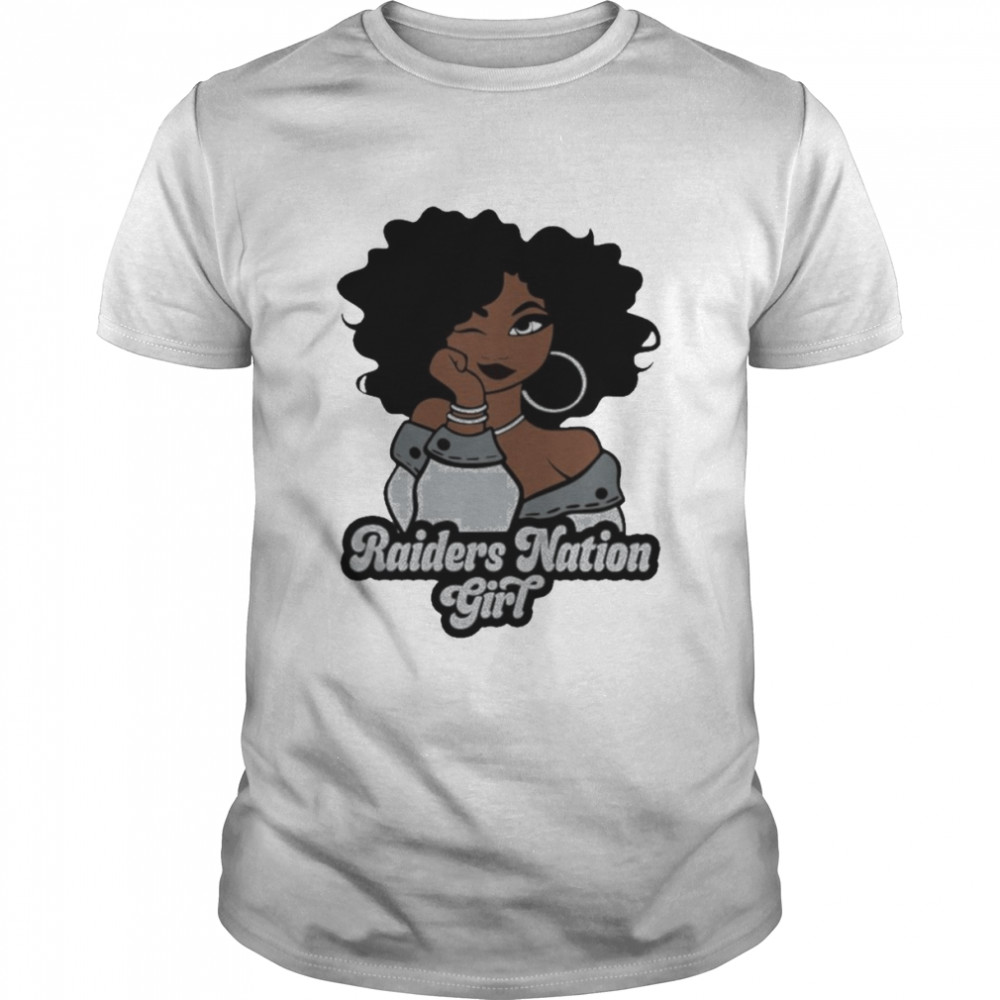 Raiders Nation Football Black Girl 2022 shirt