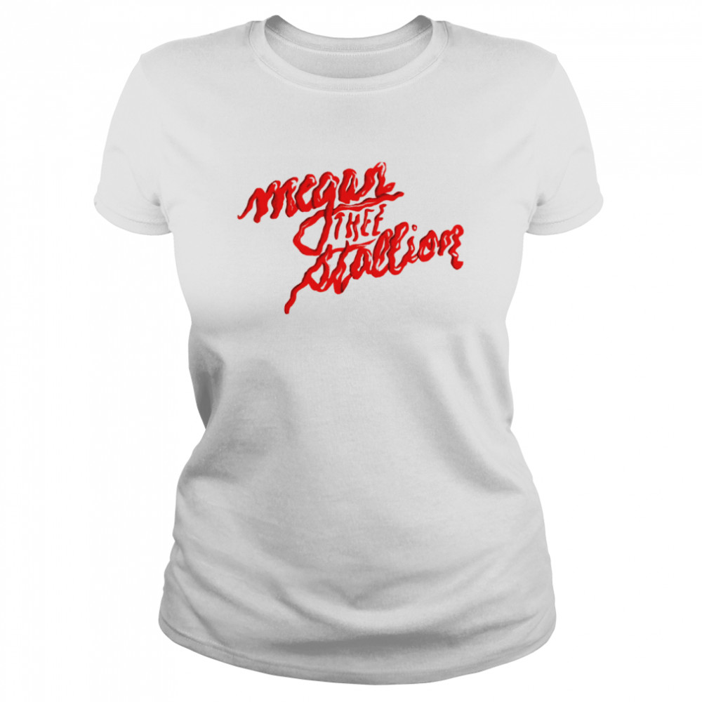 Unique Megan Thee Stallion Typo shirt Classic Women's T-shirt