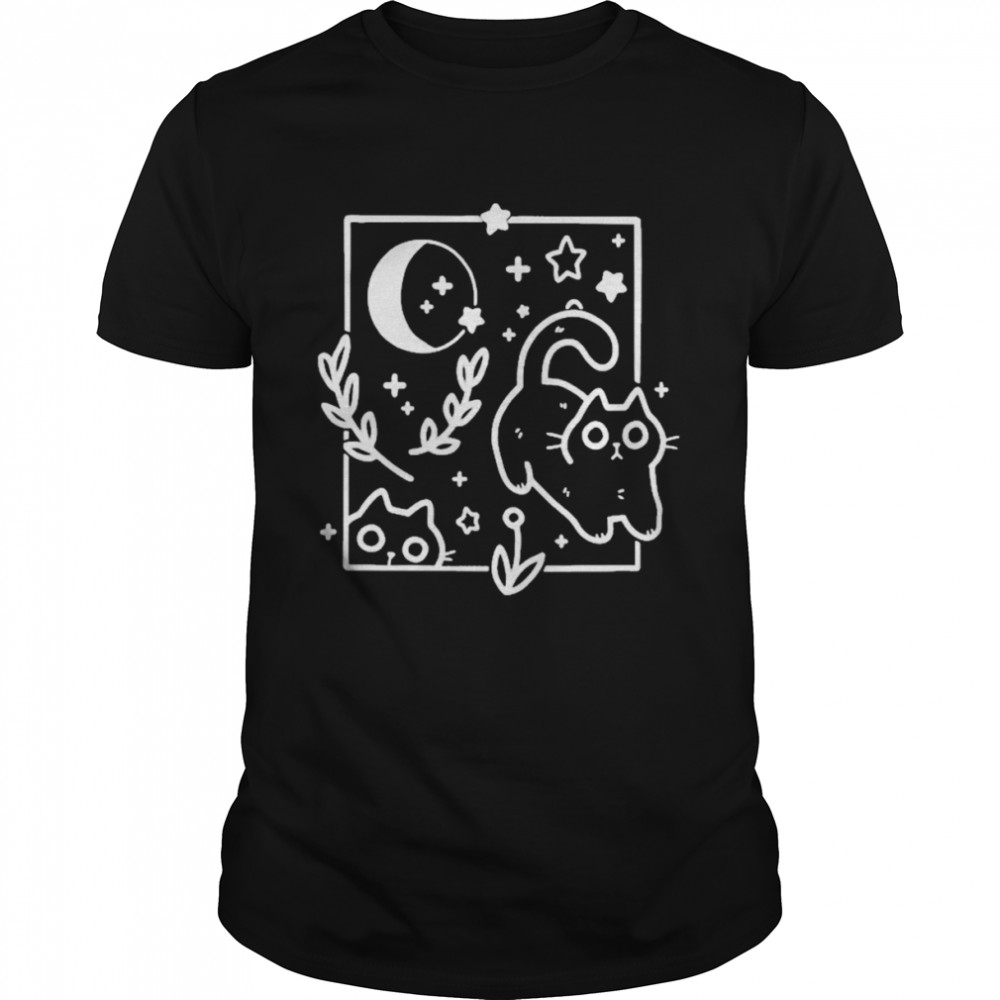 Crowlines midnight hour cat T-shirt