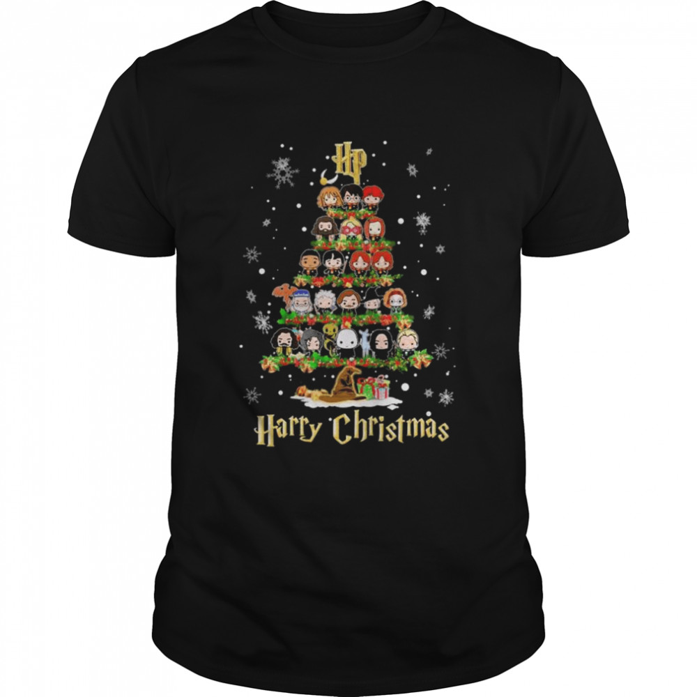 Harry Christmas tree Harry Potter Chibi 2022 shirt