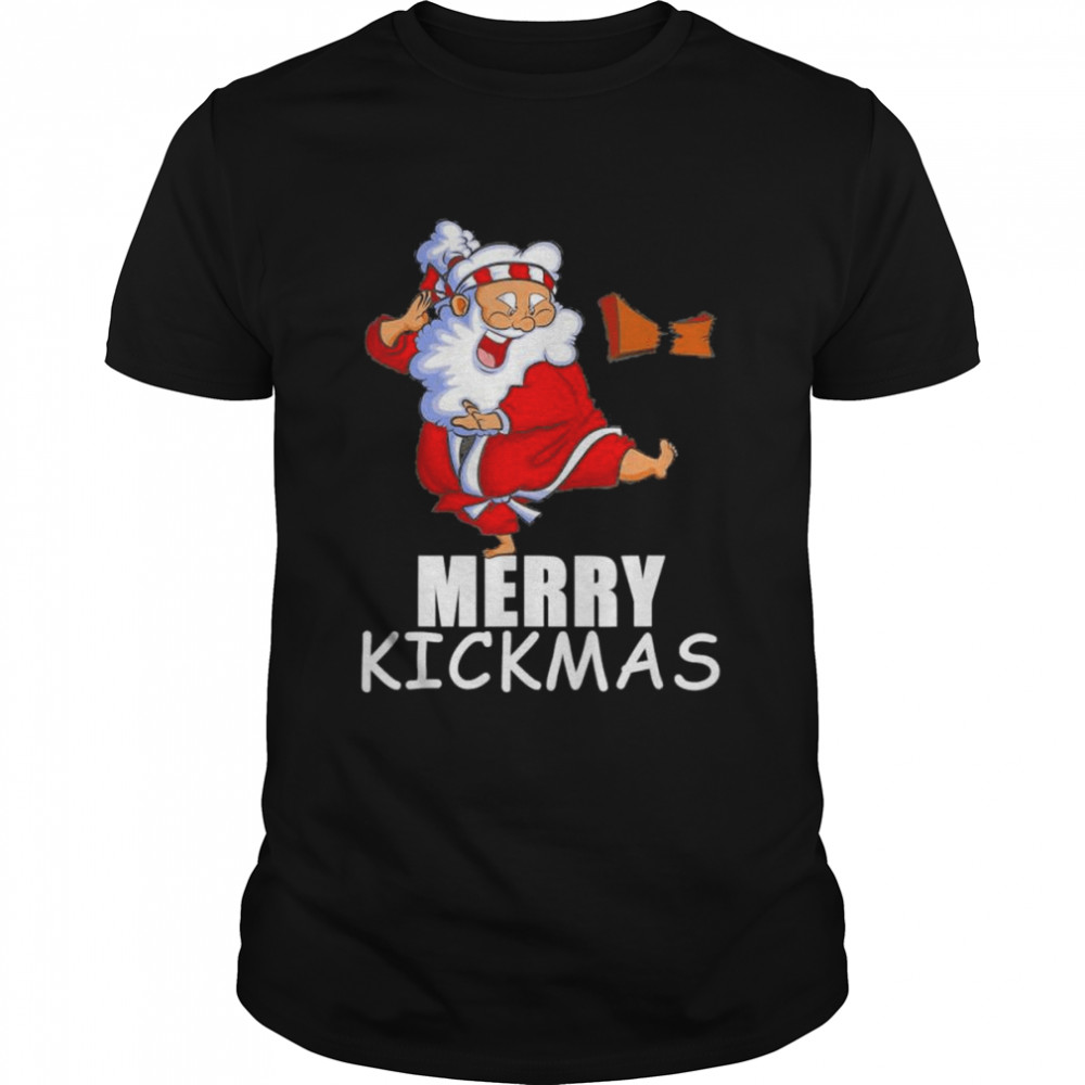 Merry Kickmas Karate Santa Family Matching Pajamas Shirt