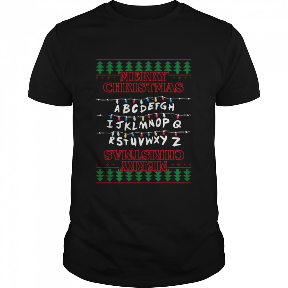 Christmas Lights Stranger Things Pattern shirt