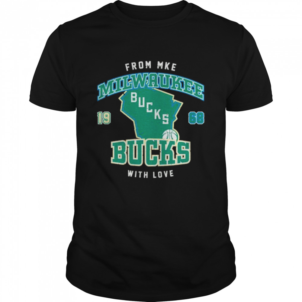 from MKE Milwaukee Bucks with love 1968 shirt