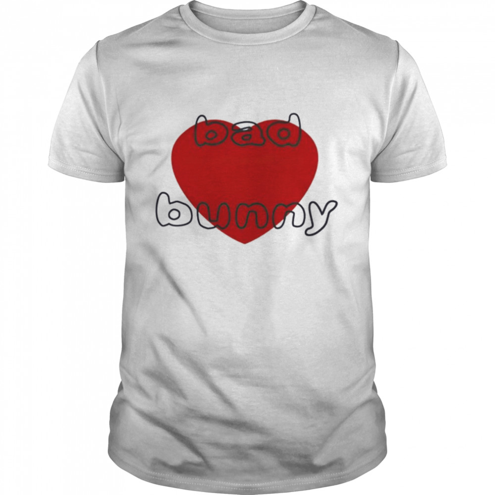 Heart bad bunny shirt