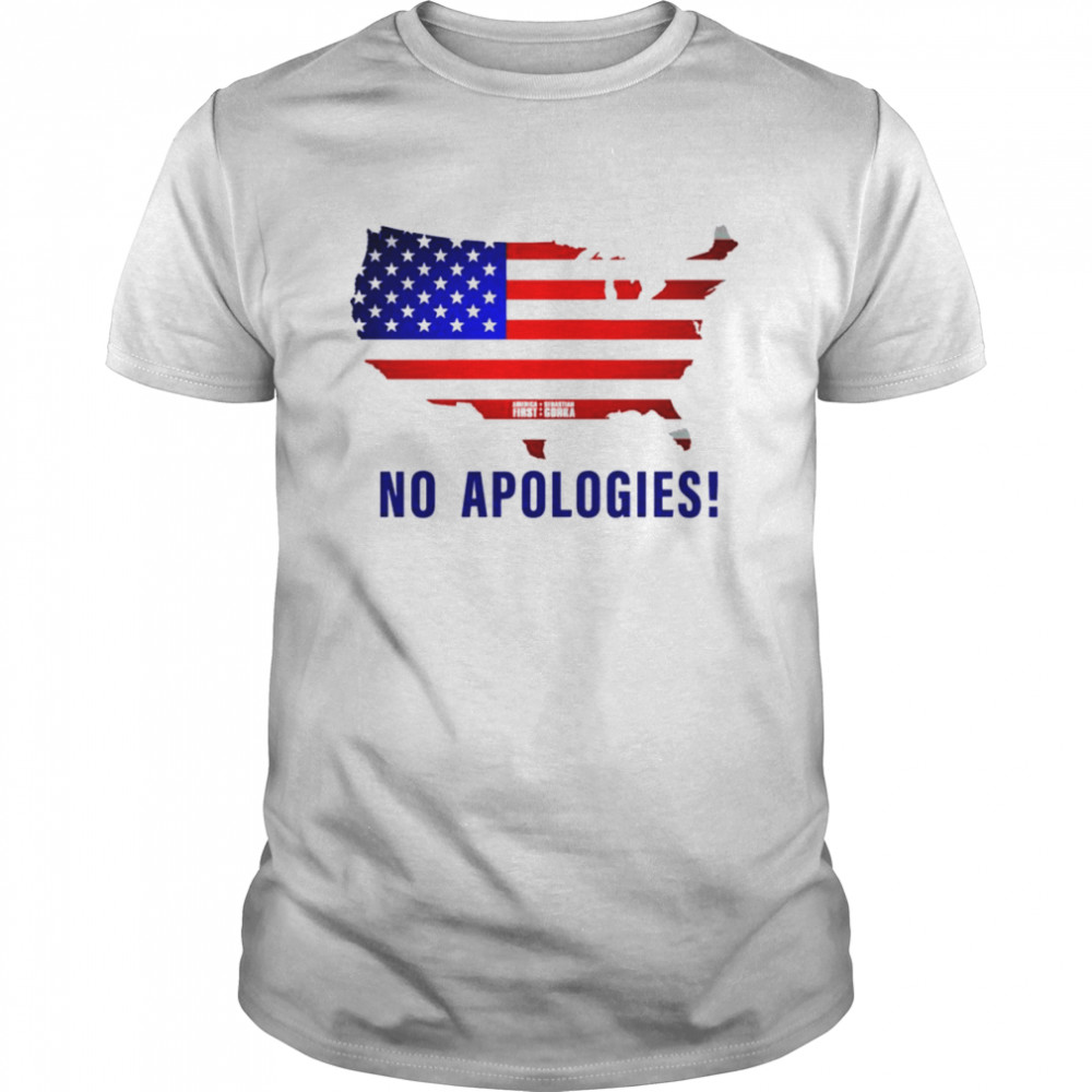 No Apologies US flag shirt