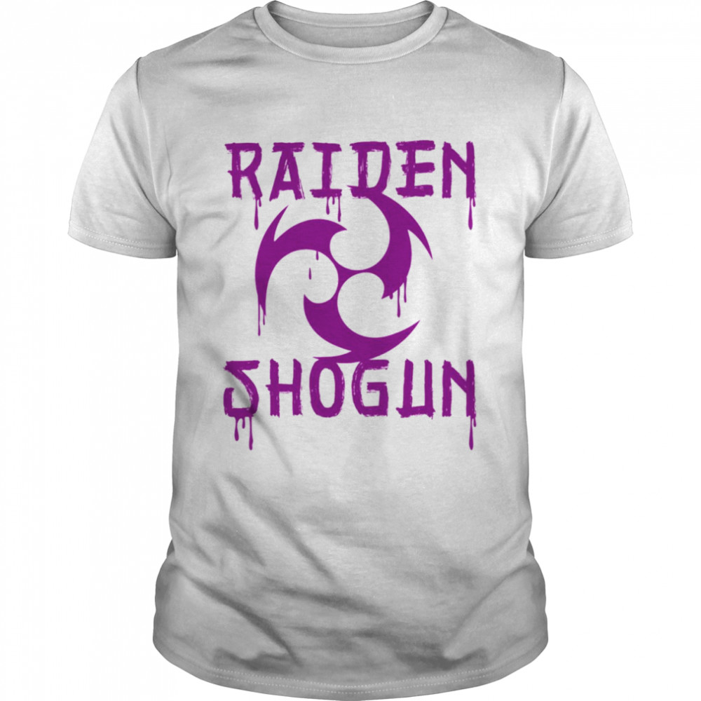 Typographic Design Raiden Shogun Genshin Impact shirt