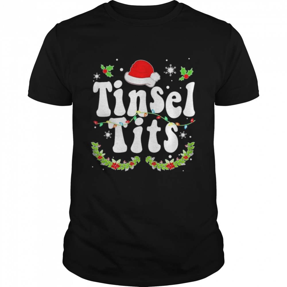 Couple Christmas jingle balls tinsel tits shirt