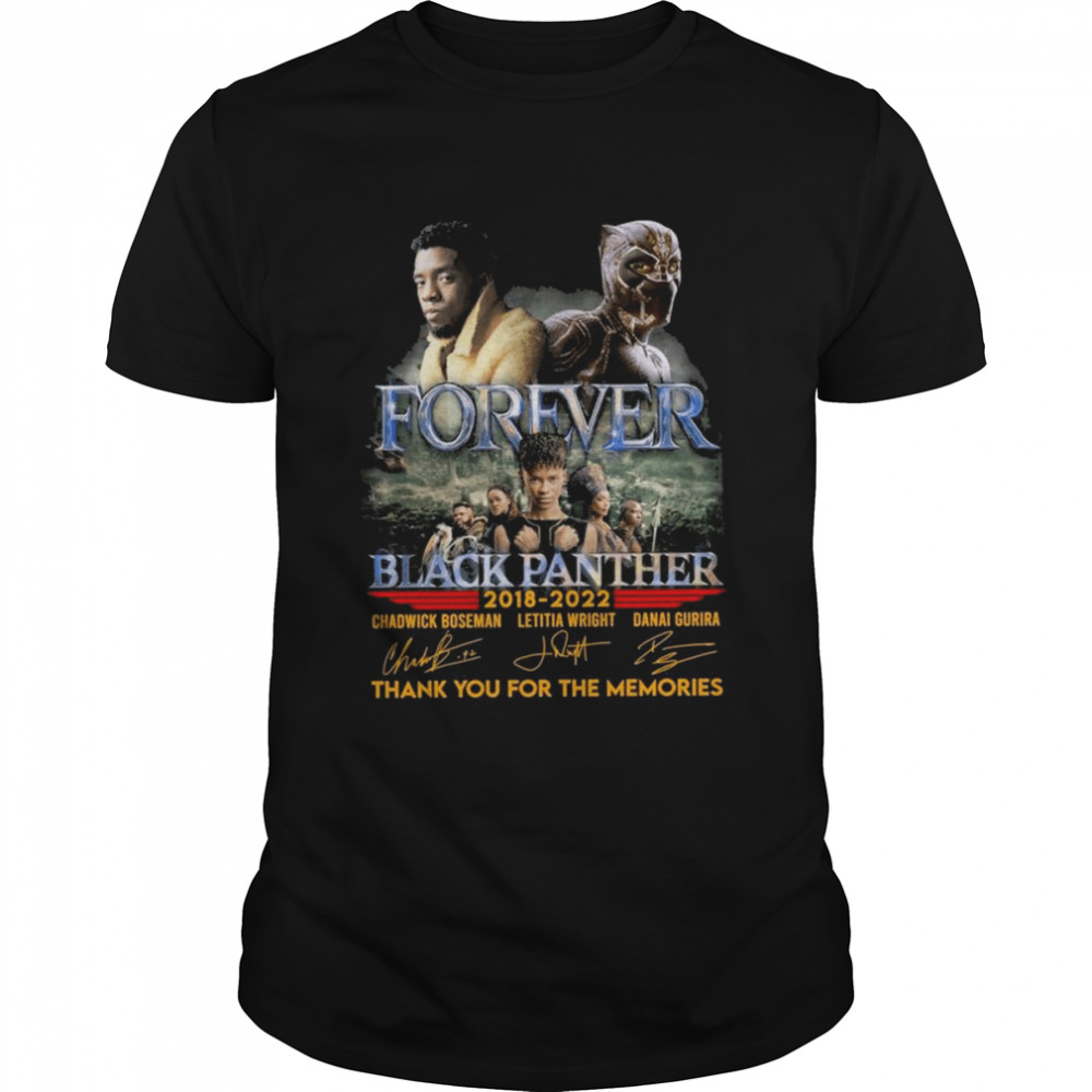 Forever Black Panther II 2018-2022 thank you for the memories signatures shirt