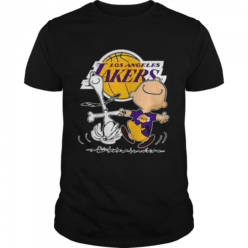 NBA Los Angeles Lakers Charlie Brown Snoopy Dancing Shirt