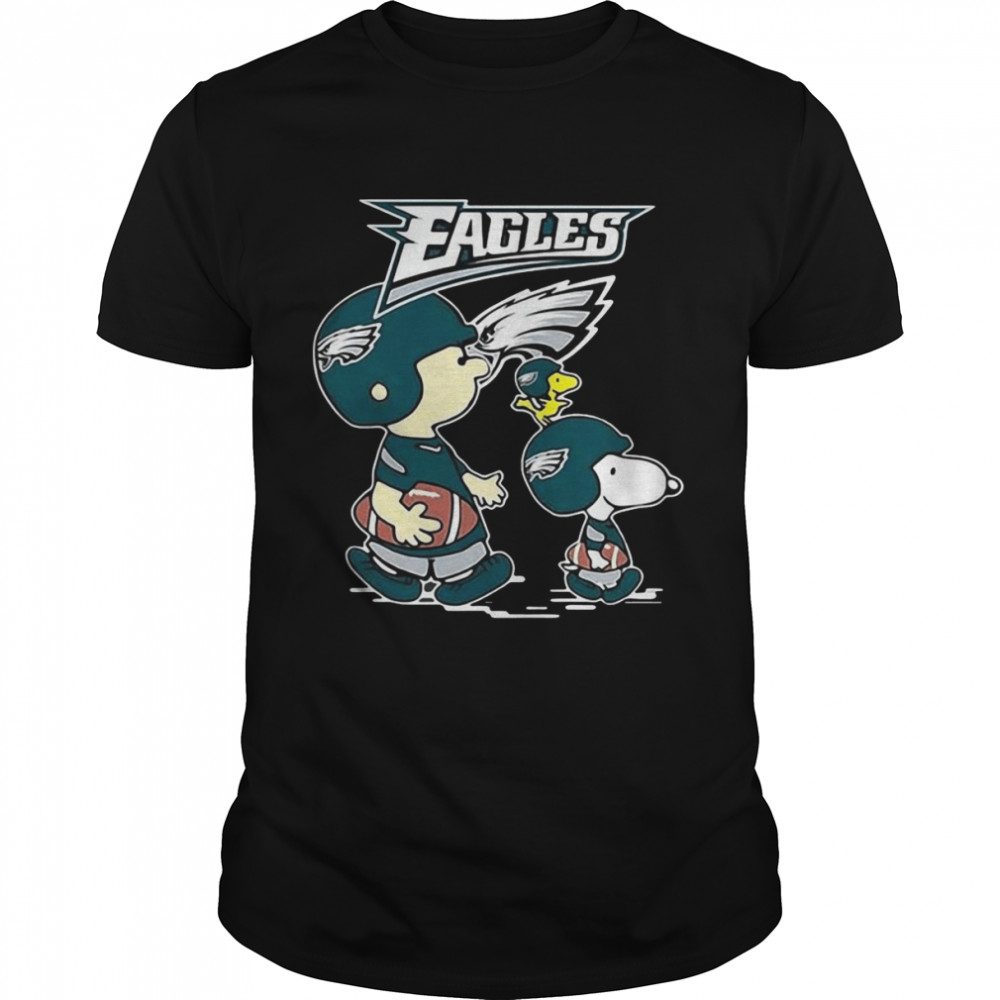 NFL Philadelphia Eagles Charlie Brown Snoopy And Woodstock Shirt