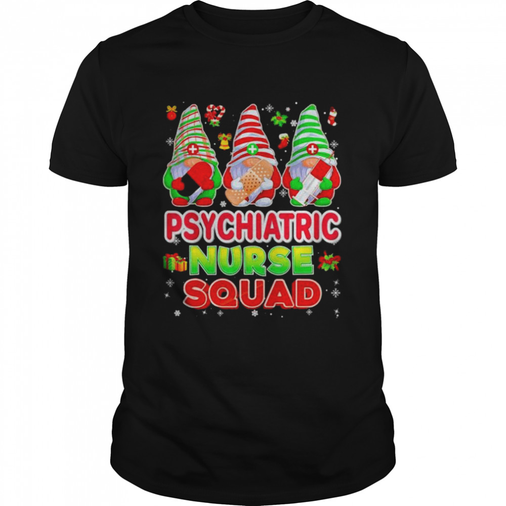 psychiatric nurse squad gnomies Christmas shirt