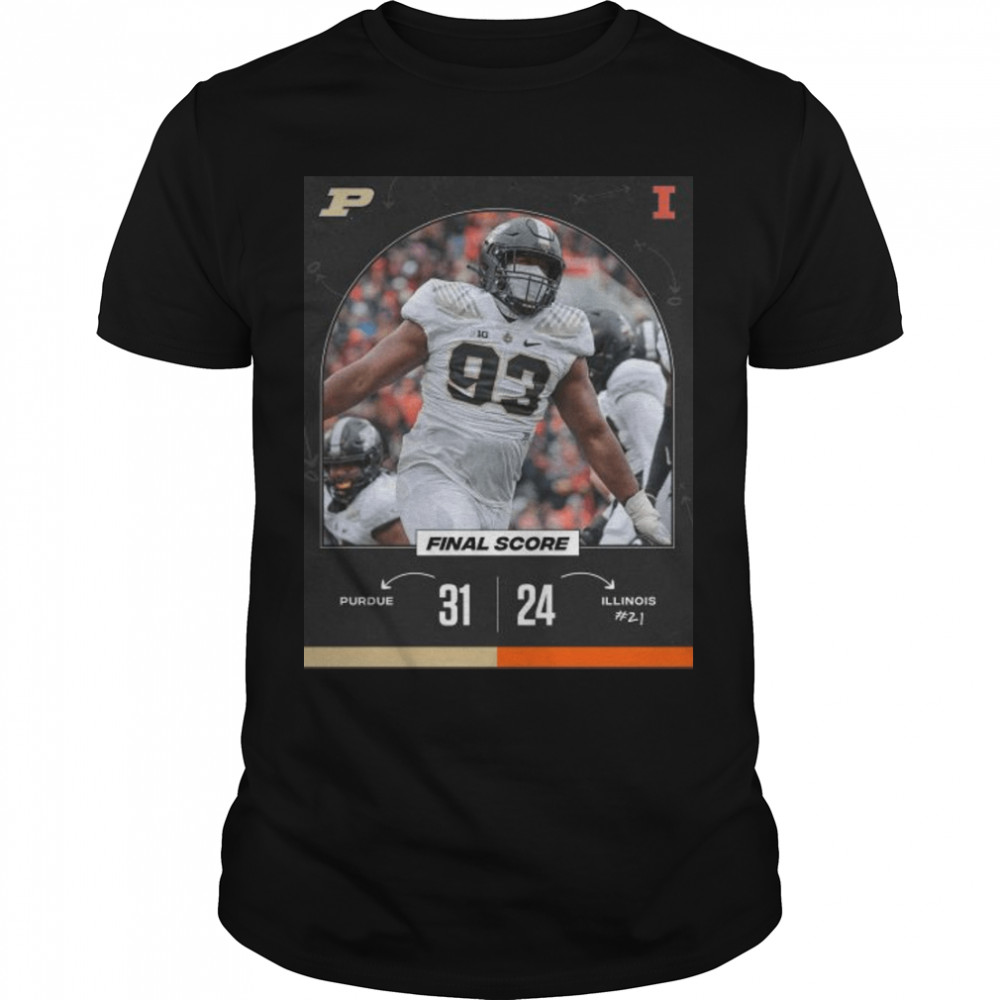 Purdue 31 24 Illinois football 2022 game day matchup final score shirt