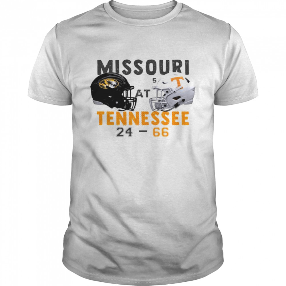 Tennessee 66 24 Missouri Football 2022 game day matchup final score shirt