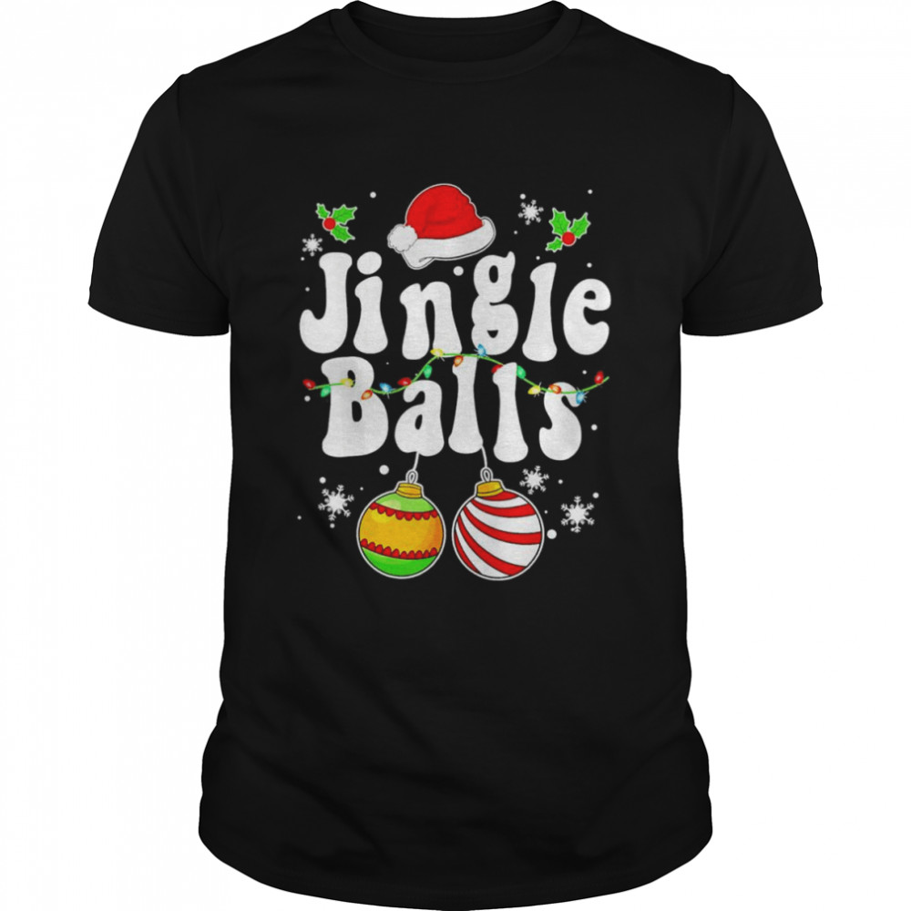 Tinsel tits and jingle balls matching Christmas couple shirt