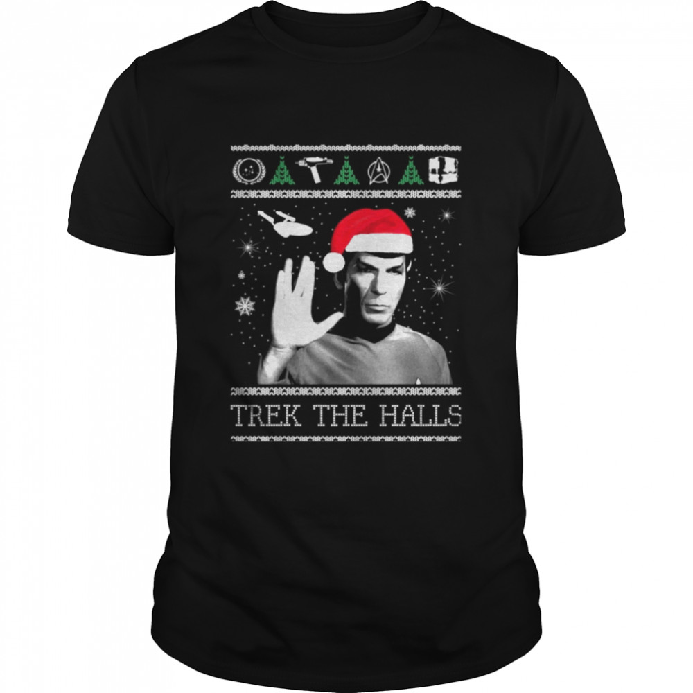 Trek The Halls Funny Star Trek Ugly Christmas shirt