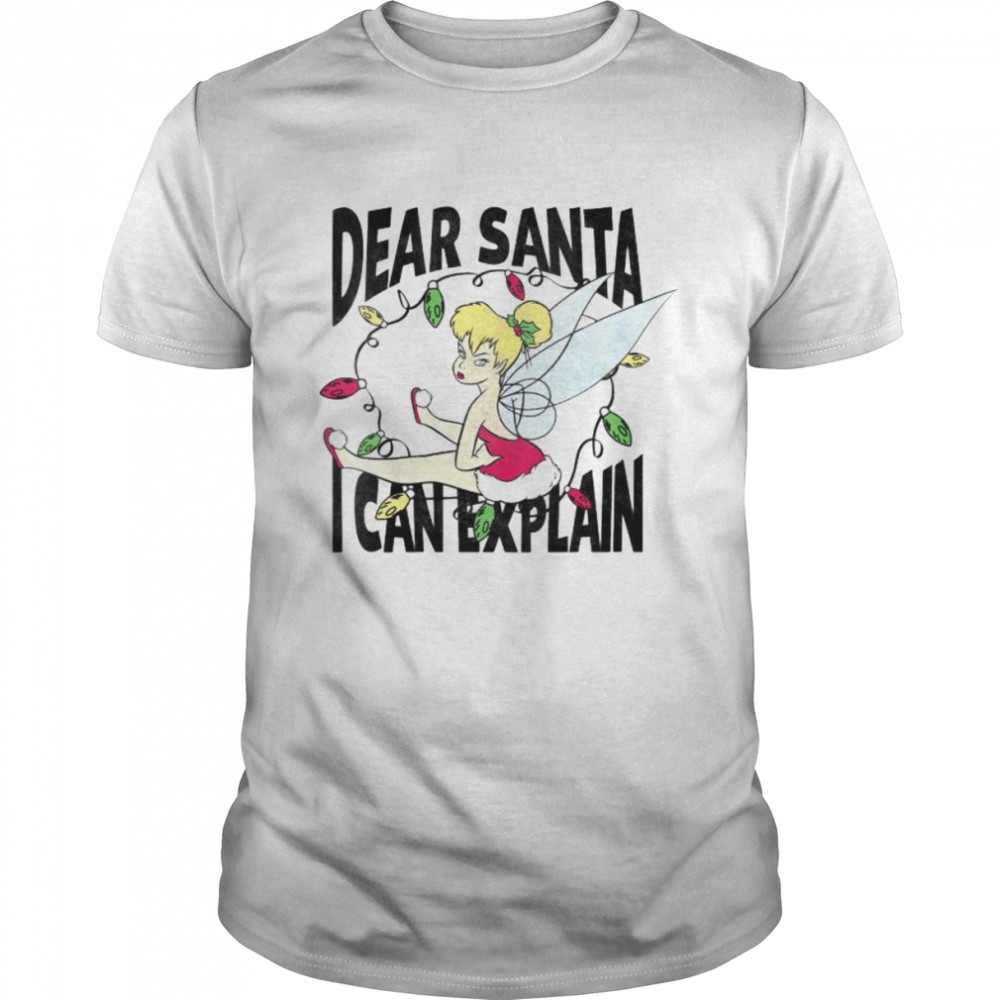 2022 Peter Pan Tinker Bell Santa I Can Explain Christmas Light shirt