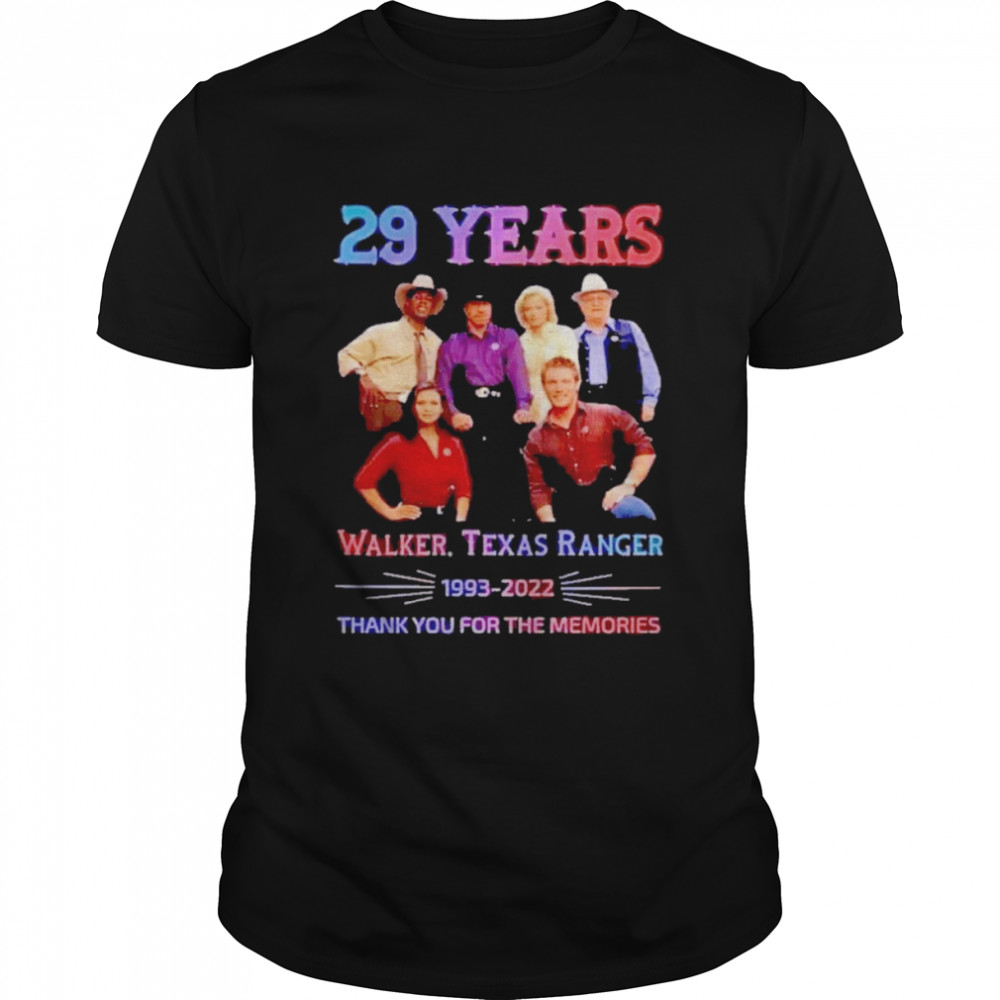 29 Years Walker Texas Ranger 1993 – 2022 Thank You For The Memories Shirt