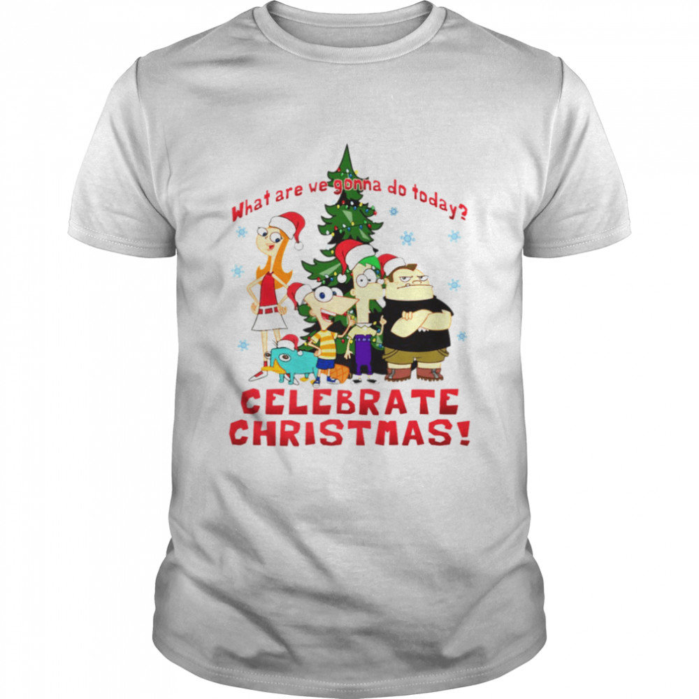 Christmas Group Celebrate Xmas Phineas And Ferb shirt