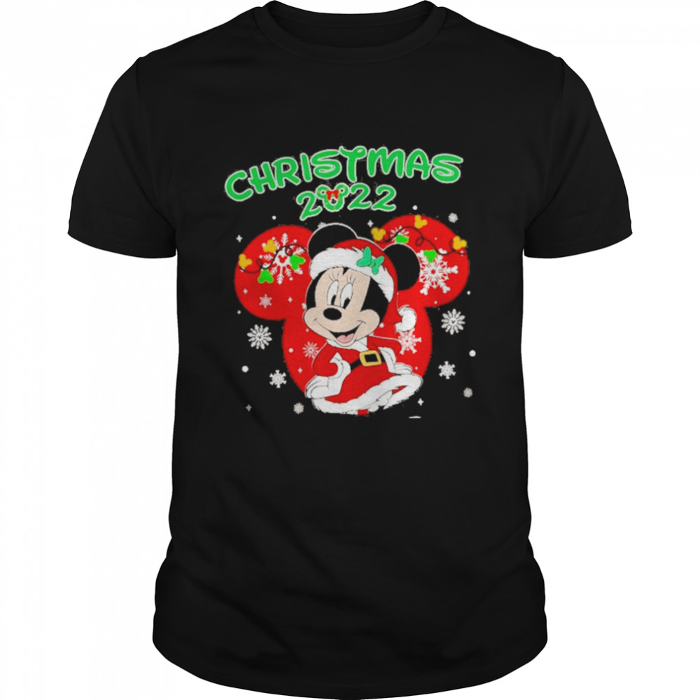 Disney Christmas 2022 Minnie mouse santa Christmas 2022 t-shirt