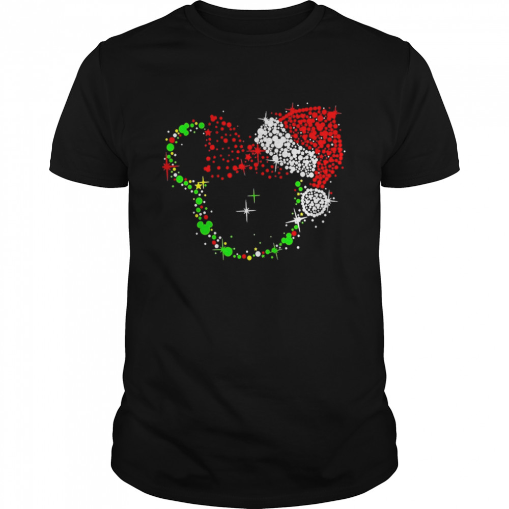 Minnie head with santa hat Christmas trip and holday Christmas 2022 t-shirt